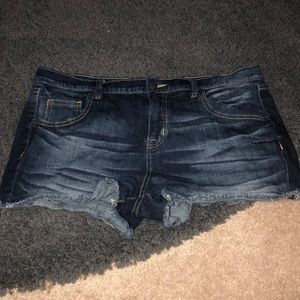 Dark jean shorts